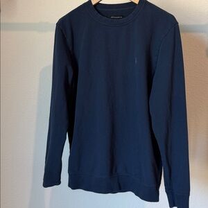 All Saints Navy Blue Soft Crewneck Sweatshirt
